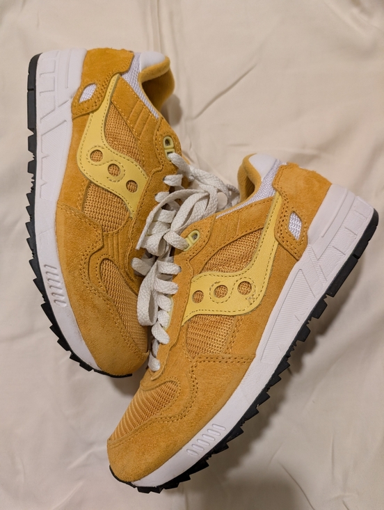 Saucony Shoes - Saucony Shadow 5000 Sneakers - Mustard Yellow Suede & Mesh Sneakers 6.5